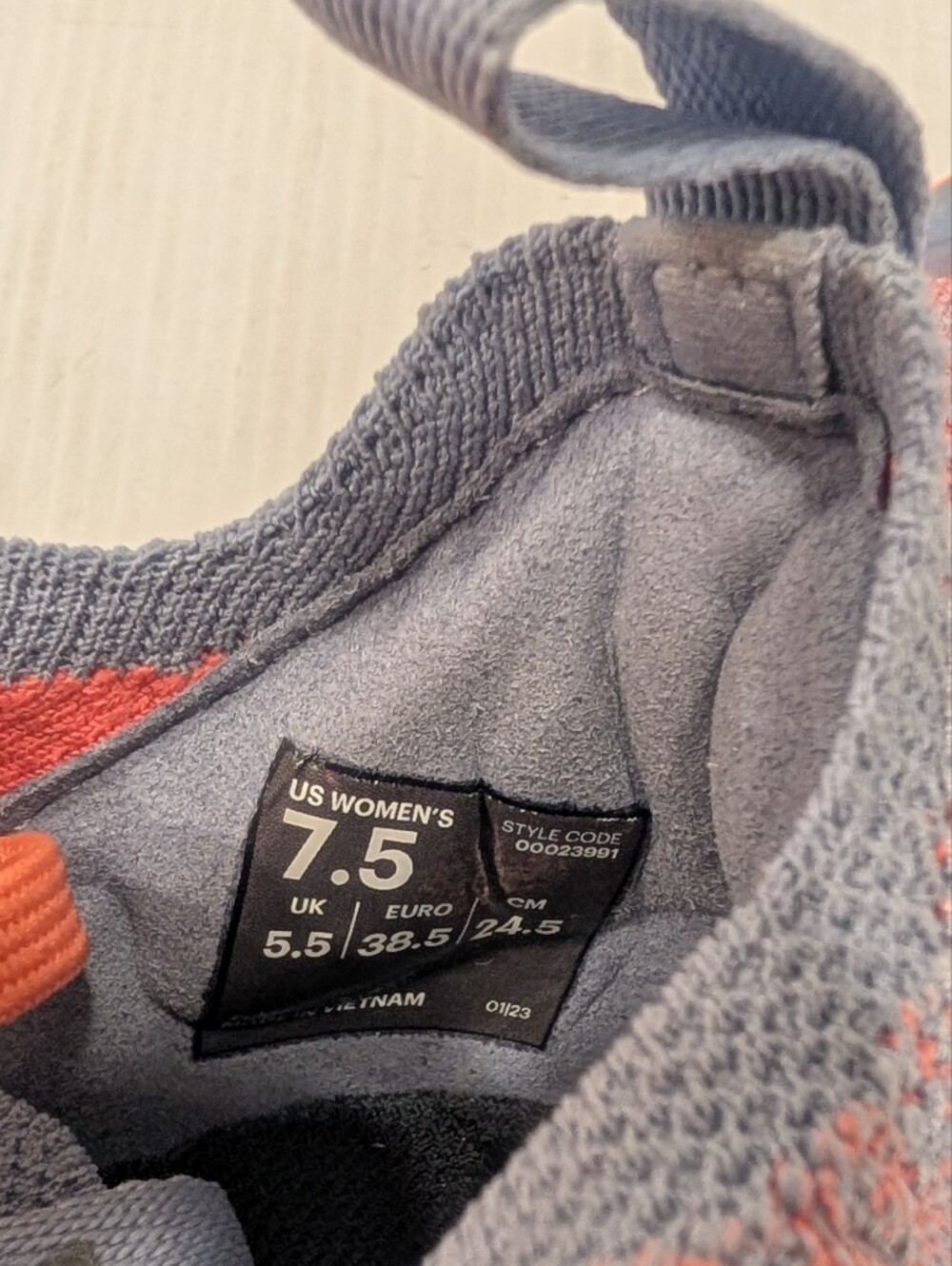 REI Women's Swiftland MT Trail Run Gray & Coral Knit Athletic Sneakers Size 7.5 - Picture 10 of 11